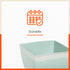 MYLA Metal Square Planters / Pots for Home / Garden / Balcony | Medium – Blue & White - Set of 5